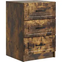 vidaXL Nachtkastje Gerookt eiken 43 x 41 x 63,5 cm Bewerkt hout