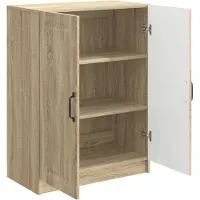 vidaXL Dressoir Sonoma Eiken 66 x 34,5 x 87 cm Bewerkt hout