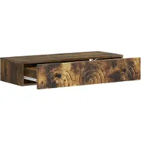 vidaXL Wandgemonteerde Zijtafel Gerookt eiken 87,5 x 34,5 x 17 cm