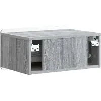 vidaXL Muurbevestigde Nachttafel 2 pcs Grijs sonoma 49 x 34,5 x 24 cm