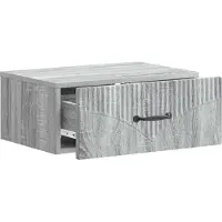 vidaXL Muurbevestigde Nachttafel Grijs sonoma 49 x 34,5 x 20 cm