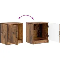 vidaXL Nachtkastje Oud hout 43 x 34,5 x 47 cm Bewerkt hout