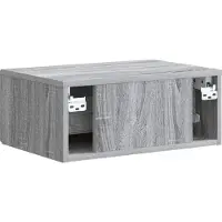 vidaXL Muurbevestigde Nachttafel 2 st Grijs sonoma 49 x 34,5 x 20 cm