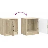 vidaXL Nachtkastje Sonoma Eiken 43 x 34,5 x 47 cm Bewerkt hout