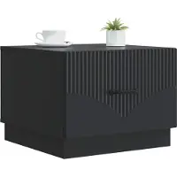 vidaXL Salontafel Zwart 49 x 50 x 37 cm Bewerkt hout