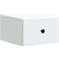 vidaXL Muurbevestigde Nachttafel Wit 34,5 x 33 x 20 cm Bewerkt hout
