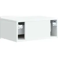 vidaXL Muurbevestigde Nachttafel 2 st Wit 49 x 34,5 x 24 cm