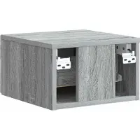 vidaXL Muurbevestigde Nachttafel Grijs sonoma 33 x 34,5 x 20 cm