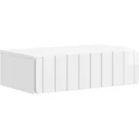vidaXL Wandgemonteerde Zijtafel Hoogglans Wit 59 x 34,5 x 17 cm