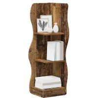 vidaXL Hoekplank Oud hout 34 x 33 x 102 cm Bewerkt hout