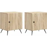 vidaXL Nachtkastje 2 st Sonoma Eiken 43 x 34,5 x 50 cm Bewerkt hout