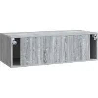 vidaXL Wandmontage TV-kast Grijs sonoma 98 x 41 x 30 cm Bewerkt hout