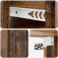 vidaXL Muurbevestigde Nachttafel Oud hout 33 x 34,5 x 24 cm