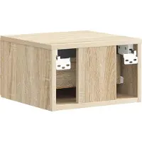 vidaXL Muurbevestigde Nachttafel Sonoma Eiken 34,5 x 33 x 20 cm
