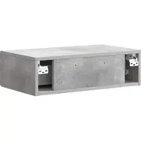 vidaXL Wandgemonteerde Zijtafel Betongrijs 59 x 34,5 x 17 cm