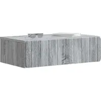 vidaXL Wandgemonteerde Zijtafel Grijs sonoma 59 x 34,5 x 17 cm