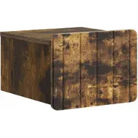 vidaXL Muurbevestigde Nachttafel Gerookt eiken 33 x 34,5 x 24 cm