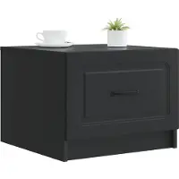 vidaXL Salontafel met lade Zwart 49 x 50 x 37 cm Bewerkt hout