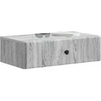vidaXL Wandgemonteerde Zijtafel Grijs sonoma 59 x 34,5 x 17 cm