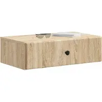 vidaXL Wandgemonteerde Zijtafel Sonoma Eiken 59 x 34,5 x 17 cm
