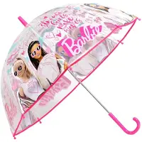 Kids Euroswan Kinderparaplu, Paraplu - Barbie - Lichtblauw, Roze - 46 cm
