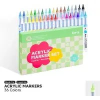 ARRTX - Acrylmarkers - Direct Liquid Ink - Paint Brush Tip Markers - 36 kleuren