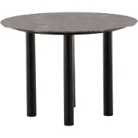 Venture Home Havsten eetkamertafel Ø106cm glas brun.