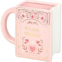 Something Different - I Love Books Pink Book Shaped Mok/beker - Roze