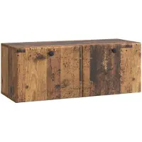 vidaXL Wandmontage TV-kast 78,5 x 31 x 30 cm Oud hout Bewerkt hout