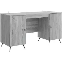 Syfax Bureau met plank Grijs sonoma 142,5 x 50 x 75 cm Bewerkt hout