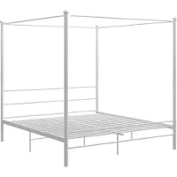 vidaXL Hemelbedframe metaal wit 180x200 cm