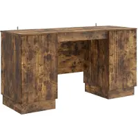 vidaXL Bureau Gerookt eiken 142,5 x 50 x 75 cm Bewerkt hout