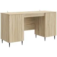 Syfax Bureau met plank Sonoma Eiken 142,5 x 50 x 75 cm Bewerkt hout