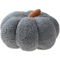 Clayre & Eef Sierkussen pompoen grijs grijs Pluche Decoratief beeld