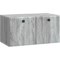 vidaXL Wandmontage TV-kast 59,5 x 31 x 30 cm Grijs Sonoma Bewerkt hout