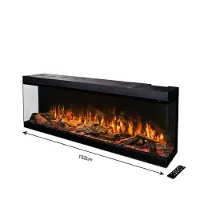 Xaralyn Elektrische inbouwhaard - Fogo Forest 152 - alle kleuren - 1500 Watt verwarming - met afstandsbediening - Cinewall haard - geschikt voor TV 65 inch