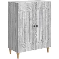 vidaXL Dressoir Grijs sonoma 66 x 34,5 x 90 cm Bewerkt hout