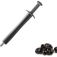 Westmark olijvengrijper – roestvrijstalen komkommersgrijper voor olijven, komkommers en augurken – innovatieve minikeukentang voor buffetten en feesten – zwart, 16,5 cm