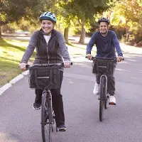 OEM Fietsmand met inklapbare bakken, inclusief afneembaar nylon zakje, geschikt voor bevestiging aan voor- en achterwieldragers