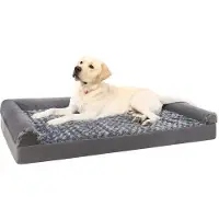 OEM Orthopedisch hondenbed XL, 105x70x18 cm, met afneembare hoezen, grijs, antislipbodem