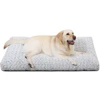 OEM XL-formaat, wasbaar, lichtgrijs, groot, zacht hondenbed, hondenmatras voor grote en middelgrote honden, antislipbodem, hondenbed, huisdierenbed