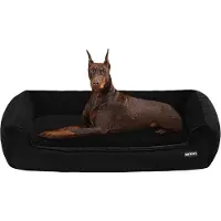 OEM Hondenbed, afneembaar, wasbaar, zwart, 120x90x30 cm