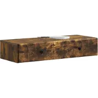 vidaXL Wandgemonteerde Zijtafel Gerookt eiken 87,5 x 34,5 x 17 cm