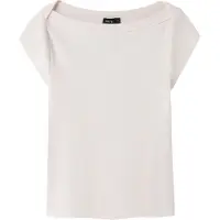 LMTD T-shirt met textuur lichtroze Meisjes Stretchkatoen Boothals Effen - maat 158/164
