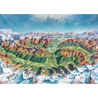 Sonstige Verlage Alpine Mountain World - legpuzzel 2000 stukjes - 96,6 x 68,8 cm