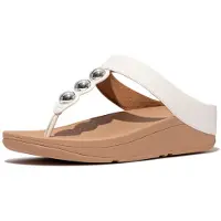 FitFlop Fino mirror-dome leather toe-post sandals