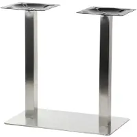 Stema - RVS Tafelpoot - 70x40 cm - Borstelig - Verstelbare Voeten
