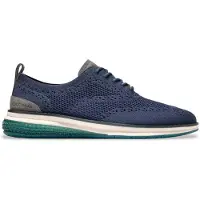 Cole Haan Heren Energyweave Oxfords marine leren loafers (44), Leer, Plat, Veters, Casual, Marineblauw C42536