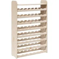 vidaXL Wijnrek met bovenblad 72,5x25x111,5 cm massief grenenhout
