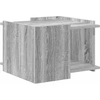vidaXL Salontafel Grijs sonoma 50,5 x 50 x 33 cm Bewerkt hout